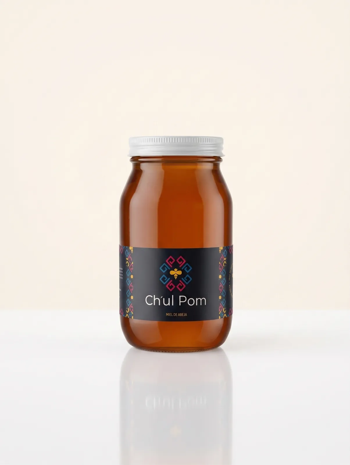 Miel de abeja en Botella cristal redondo 500 g